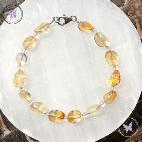 Citrine & Clear Quartz Bracelet